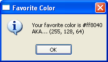 MS Windows Color Message