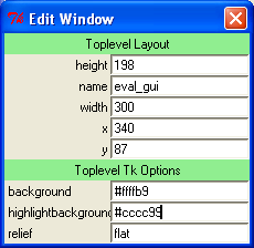 Edit Window